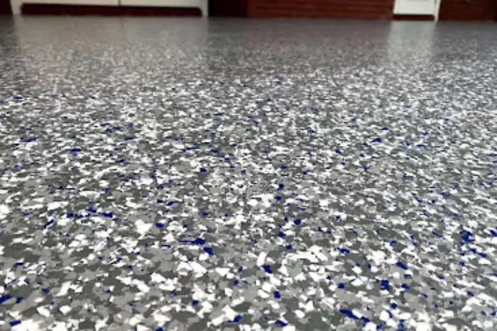 Close-up image of Epoxy Guard garage floor protection