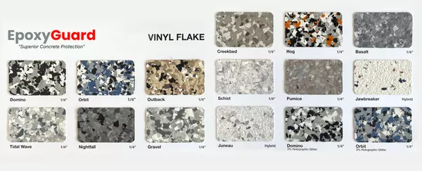 Epoxy guard vinyl flake